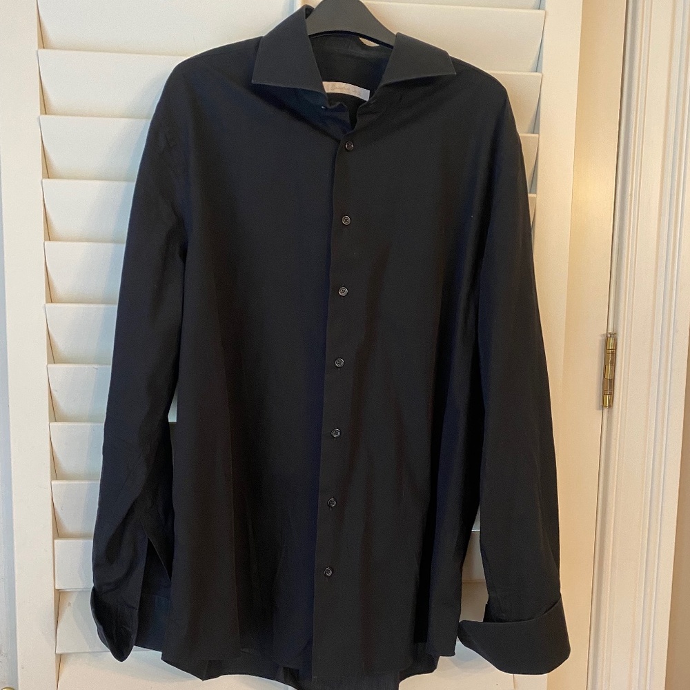 Sebastian Cruz Couture Men's Black Button-down